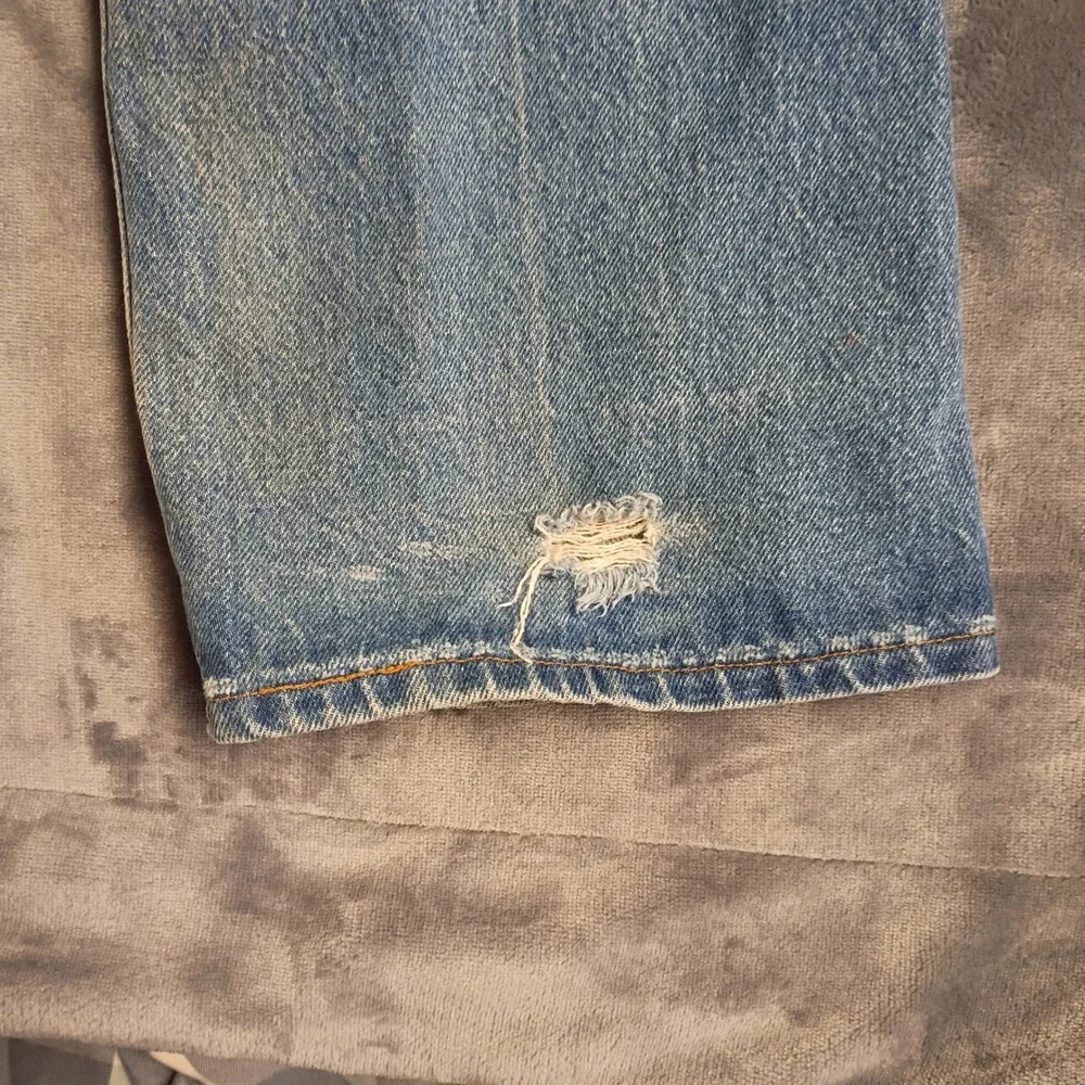 Levi's 517 Bootcut Jeans Mens 34x29 Light Wash Orange Tab Vintage Distressed